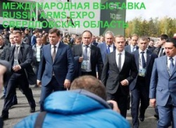 Премьер Медведев на  Russia Arms Expo 2015